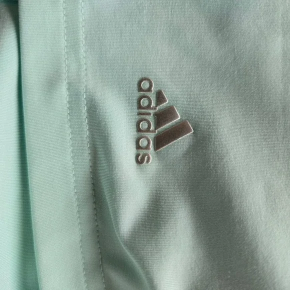 Adidas Golf Sleeveless‎ Polo Shirt Aqua Mint Green XL Athletic Performance - Picture 8 of 10